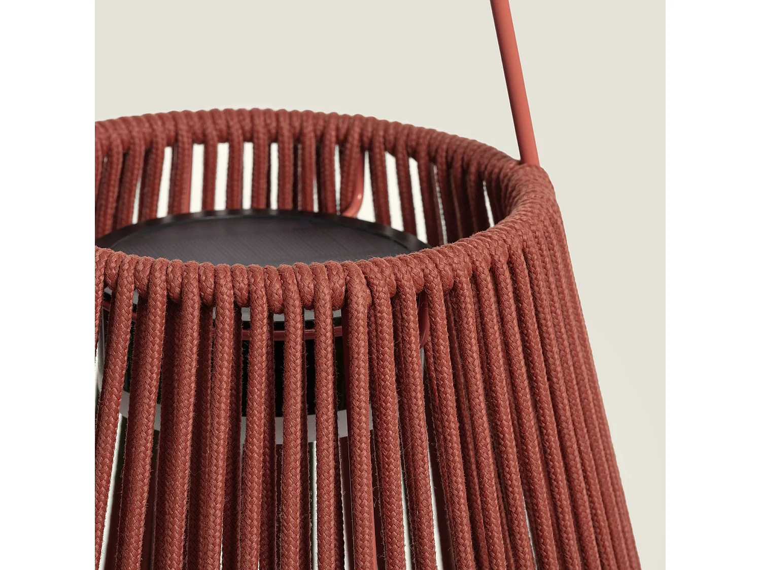 Lámpara de Mesa Solar Tali de Cuerda para Exterior S Rojo