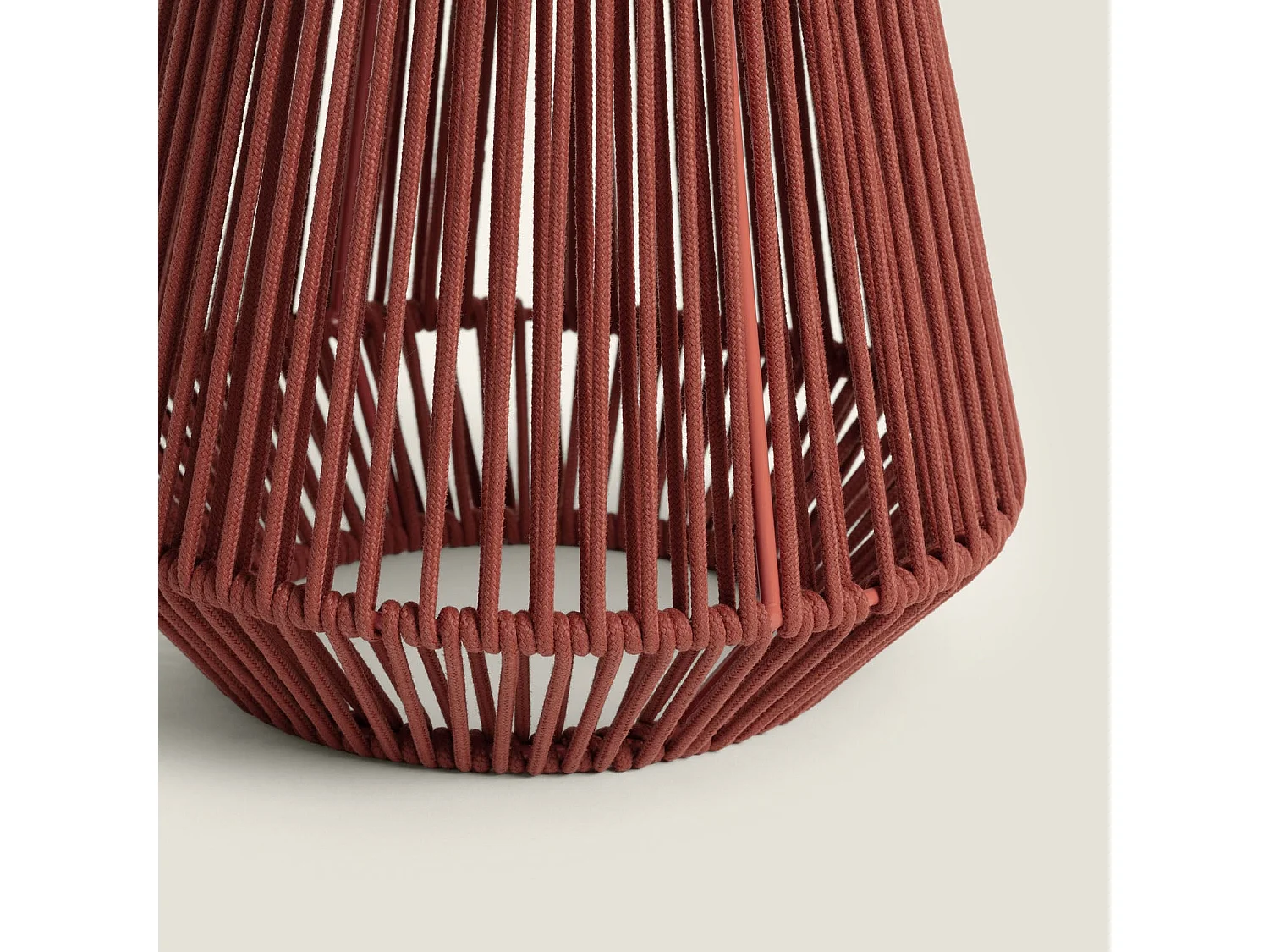 Lámpara de Mesa Solar Tali de Cuerda para Exterior S Rojo