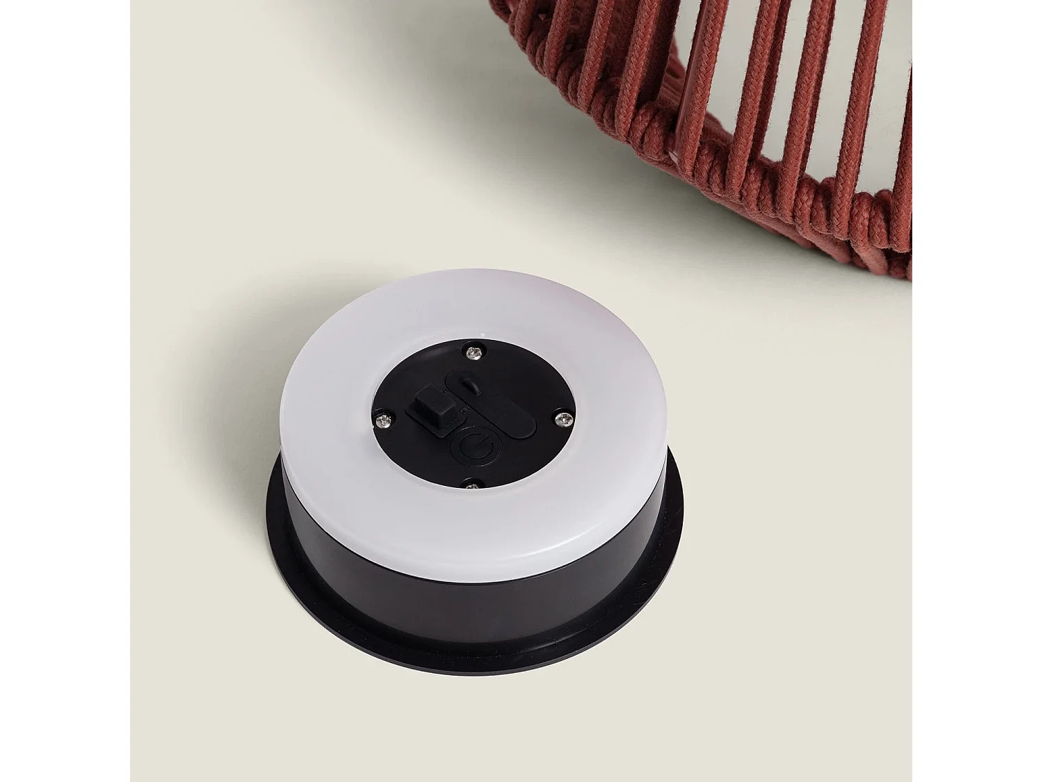 Lámpara de Mesa Solar Tali de Cuerda para Exterior S Rojo
