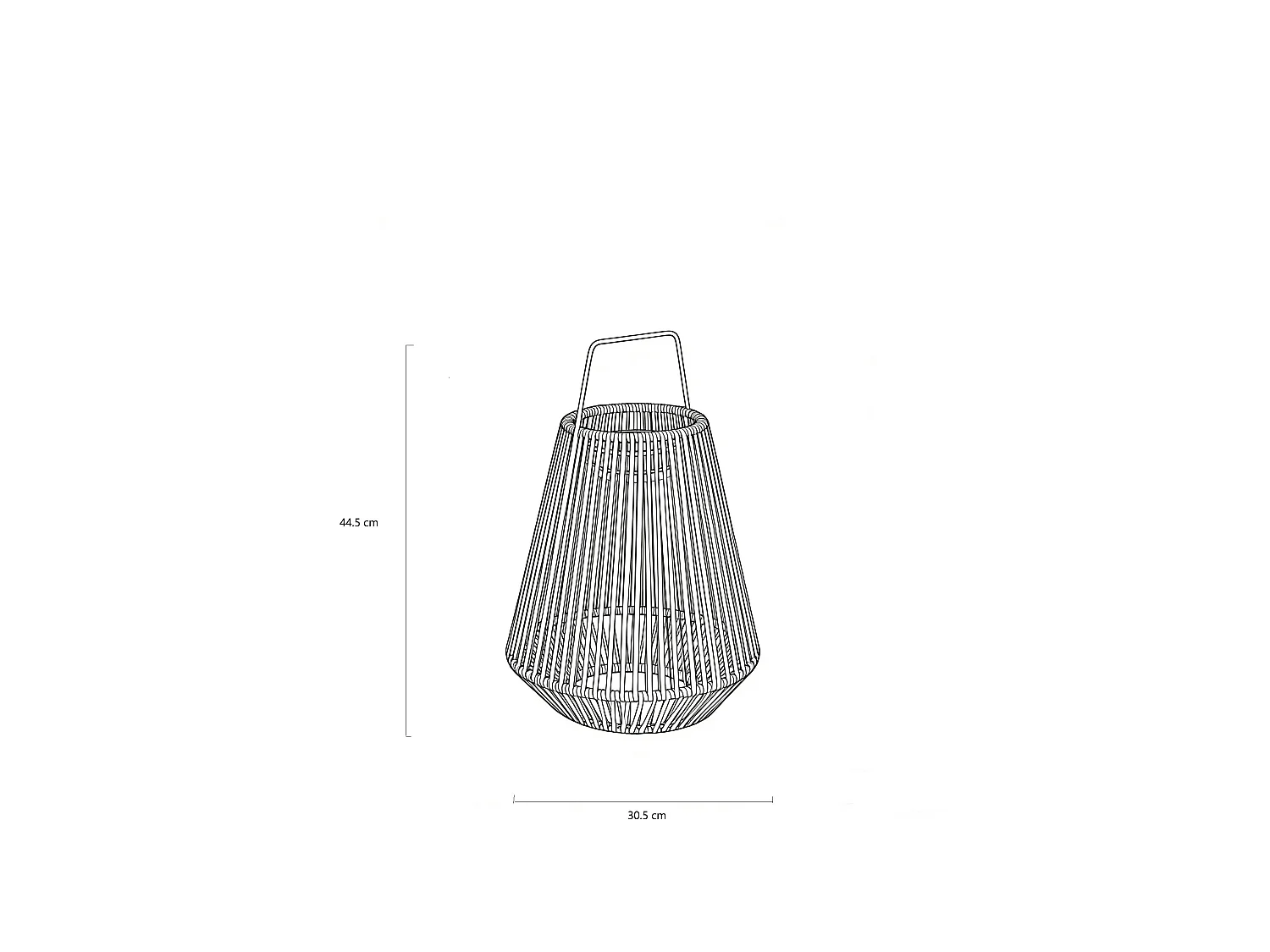 Lámpara de Mesa Solar Tali de Cuerda para Exterior S Rojo
