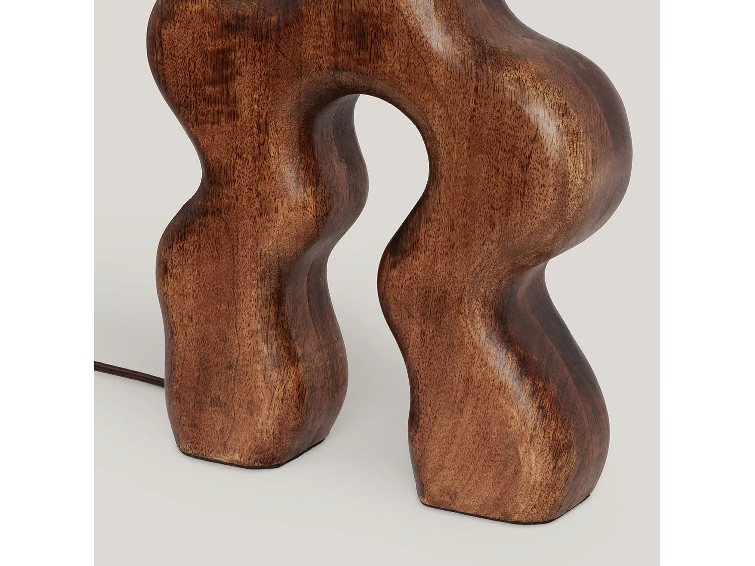 Lámpara de Mesa Madera Hunar I ILUZZIA Beige