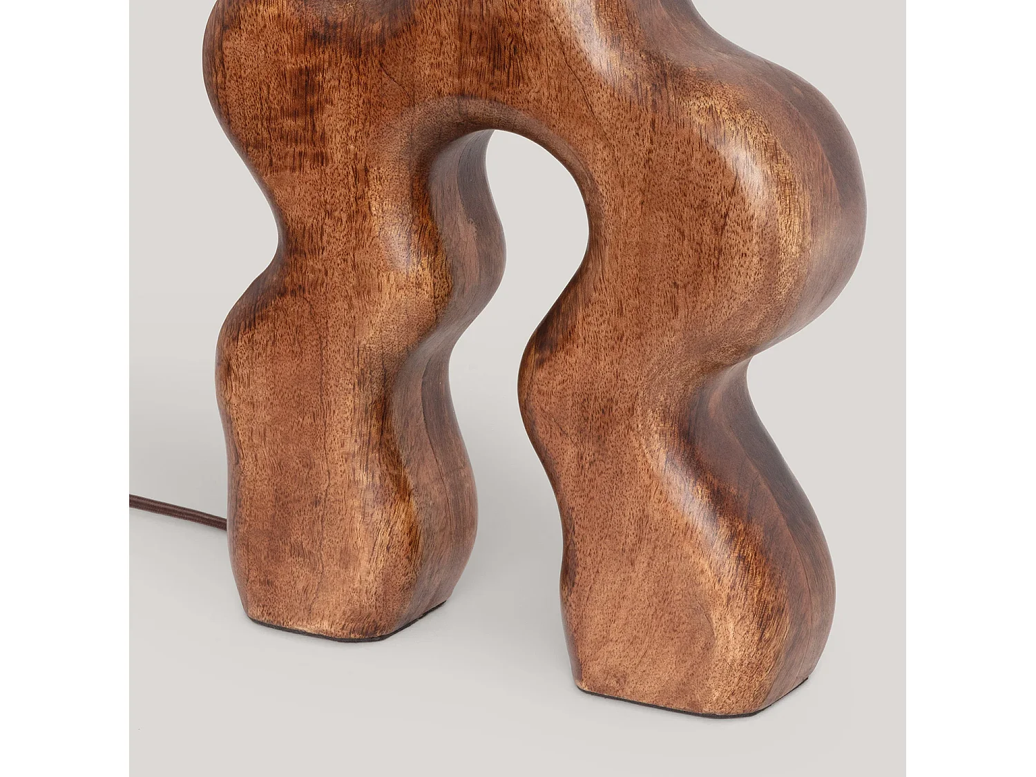 Lámpara de Mesa Madera Hunar I ILUZZIA Beige