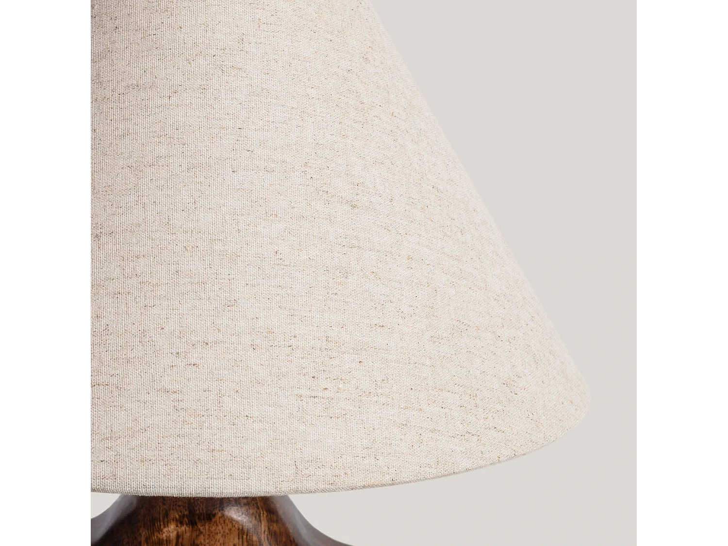 Lámpara de Mesa Madera Hunar I ILUZZIA Beige