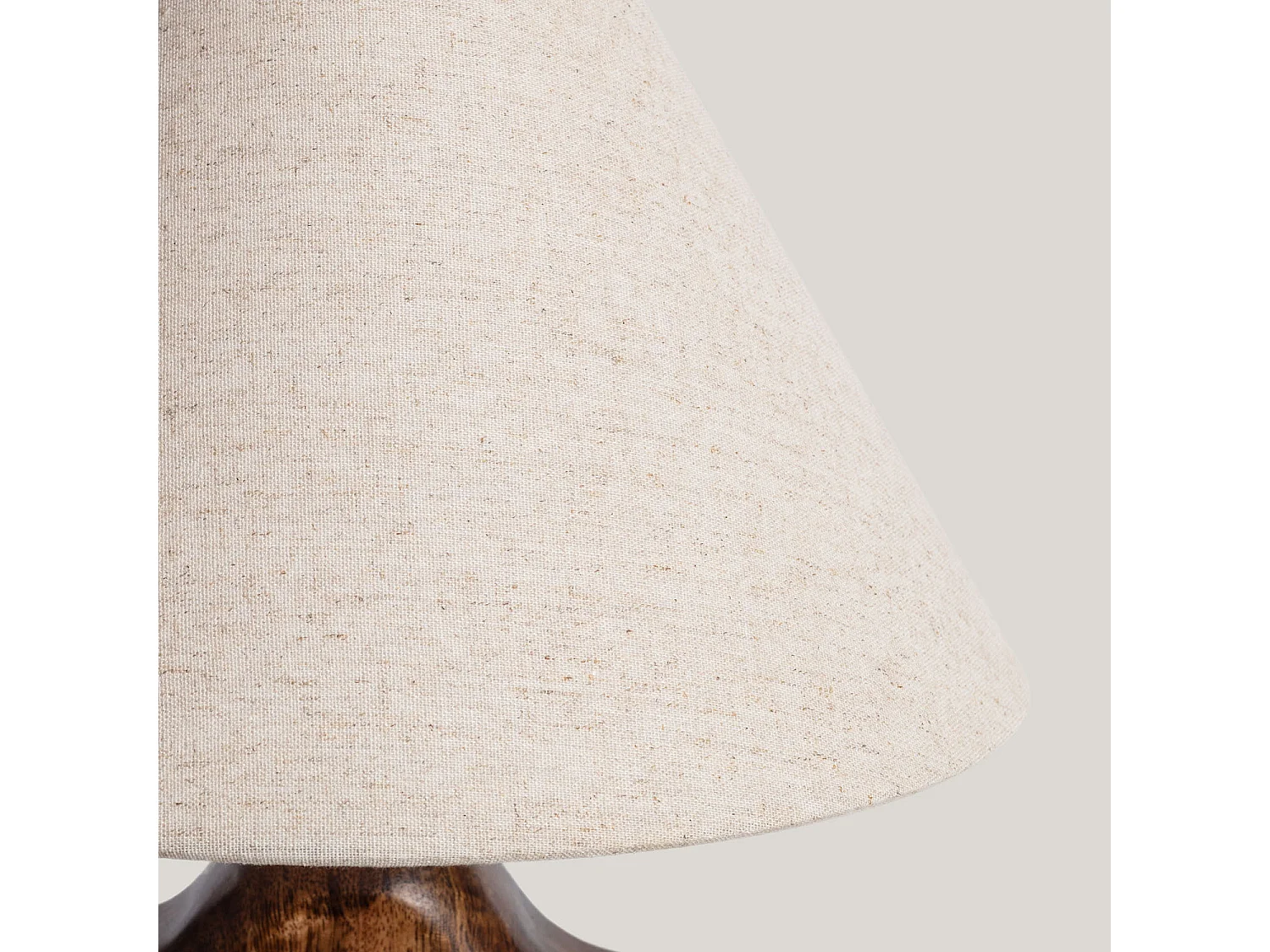 Lámpara de Mesa Madera Hunar I ILUZZIA Beige