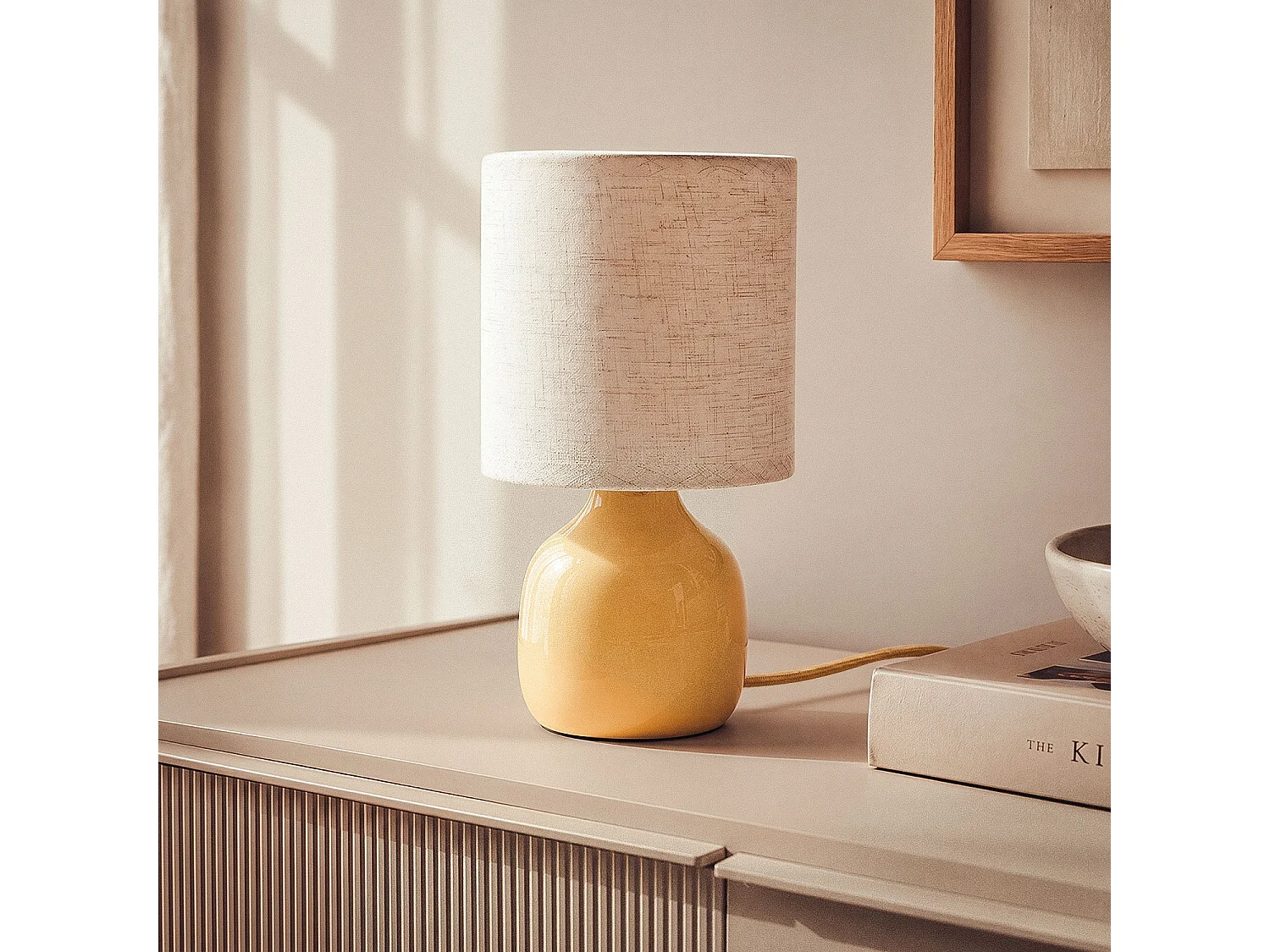 Lámpara de Mesa Cerámica Cleo S Amarillo