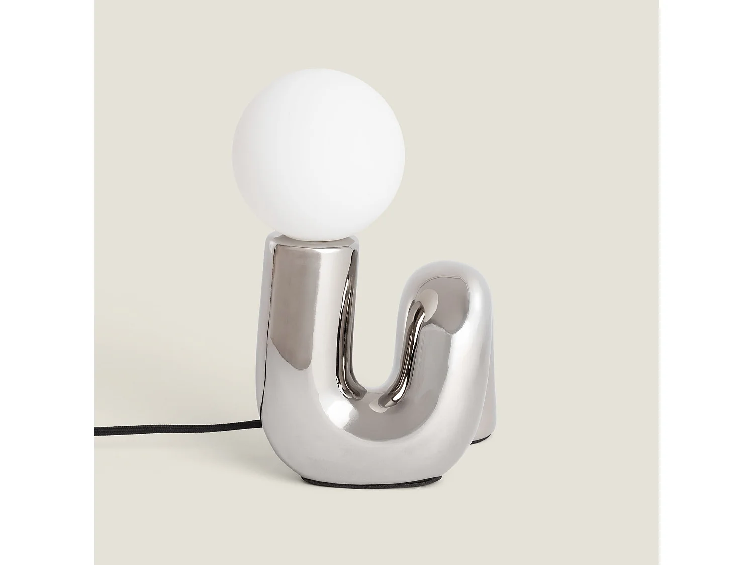 Lámpara de Mesa Cerámica Arlo S Plateado