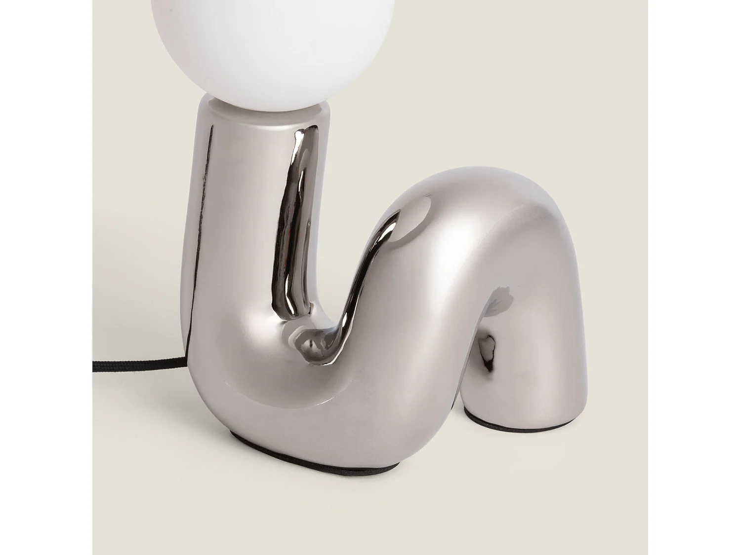 Lámpara de Mesa Cerámica Arlo S Plateado