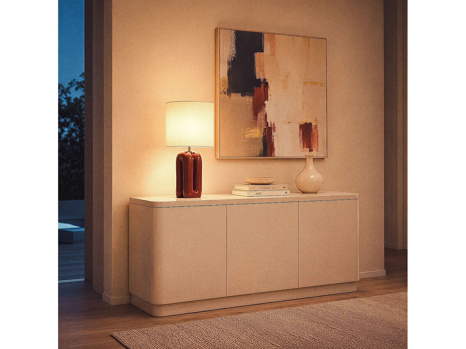 Lámpara de Mesa Cerámica Vero Blanco 510 mm