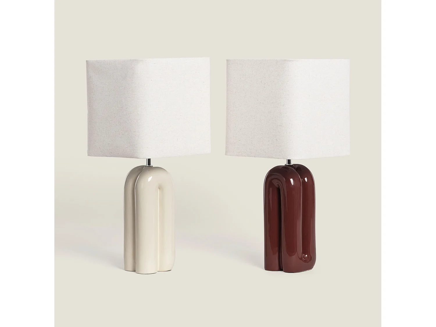 Lámpara de Mesa Cerámica Vero Blanco 510 mm