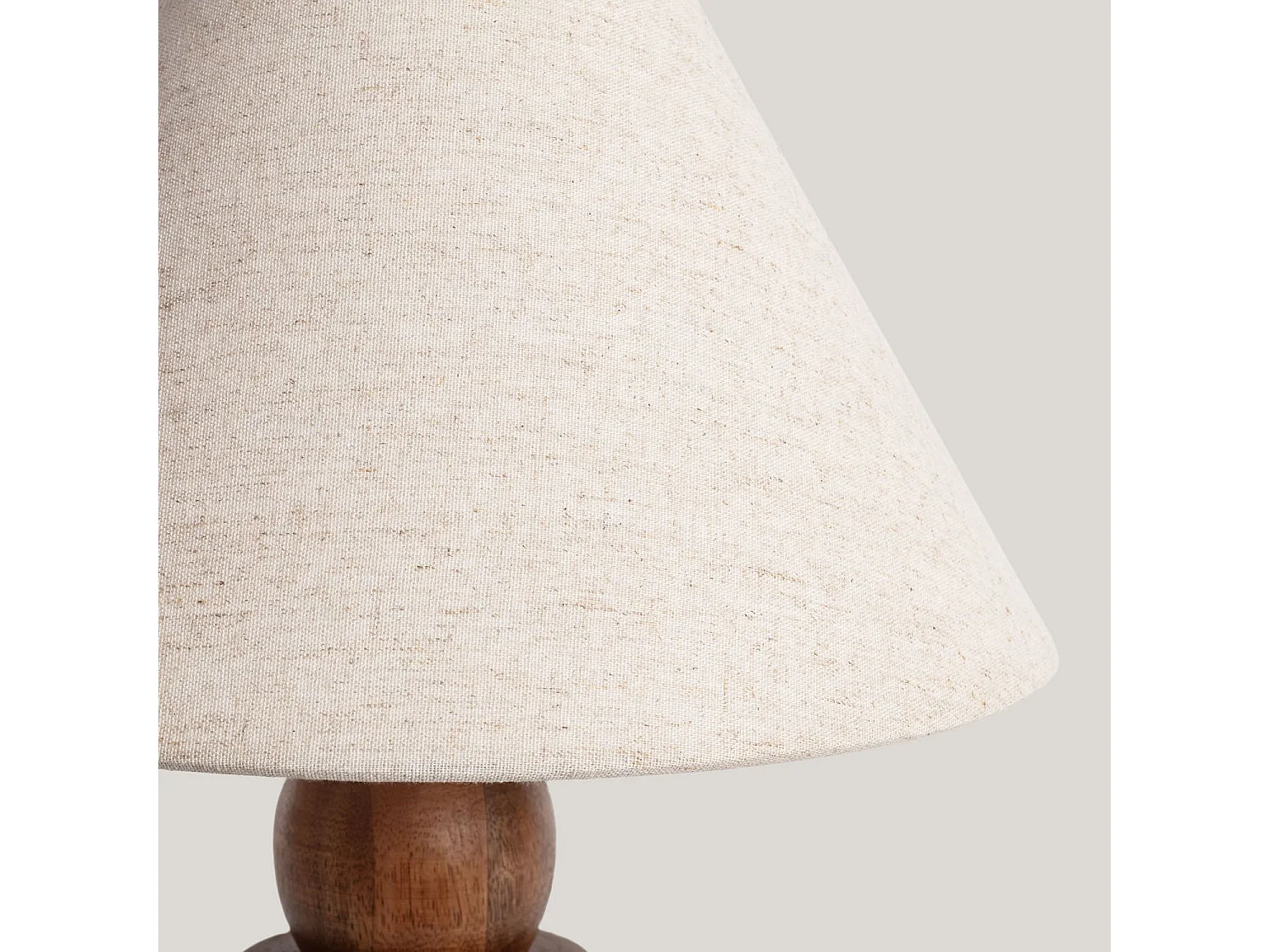 Lámpara de Mesa Madera Adah ILUZZIA Beige