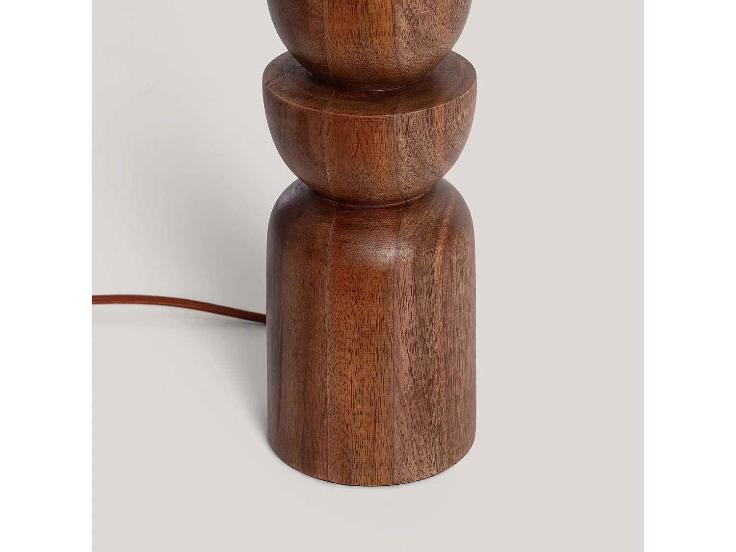 Lámpara de Mesa Madera Adah ILUZZIA Beige