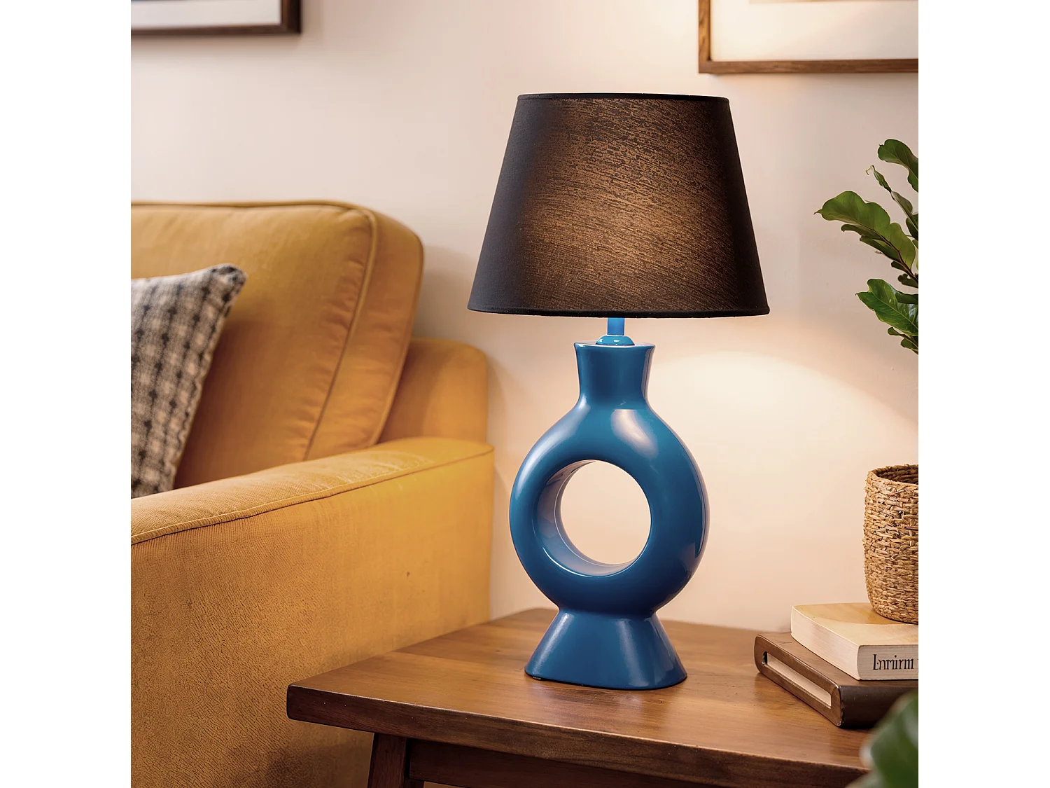 Lampe à Poser Résine Dimahis Noir