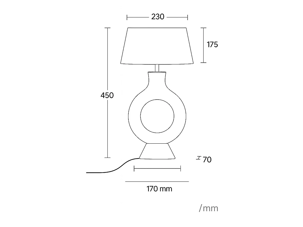 Lampe à Poser Résine Dimahis Noir
