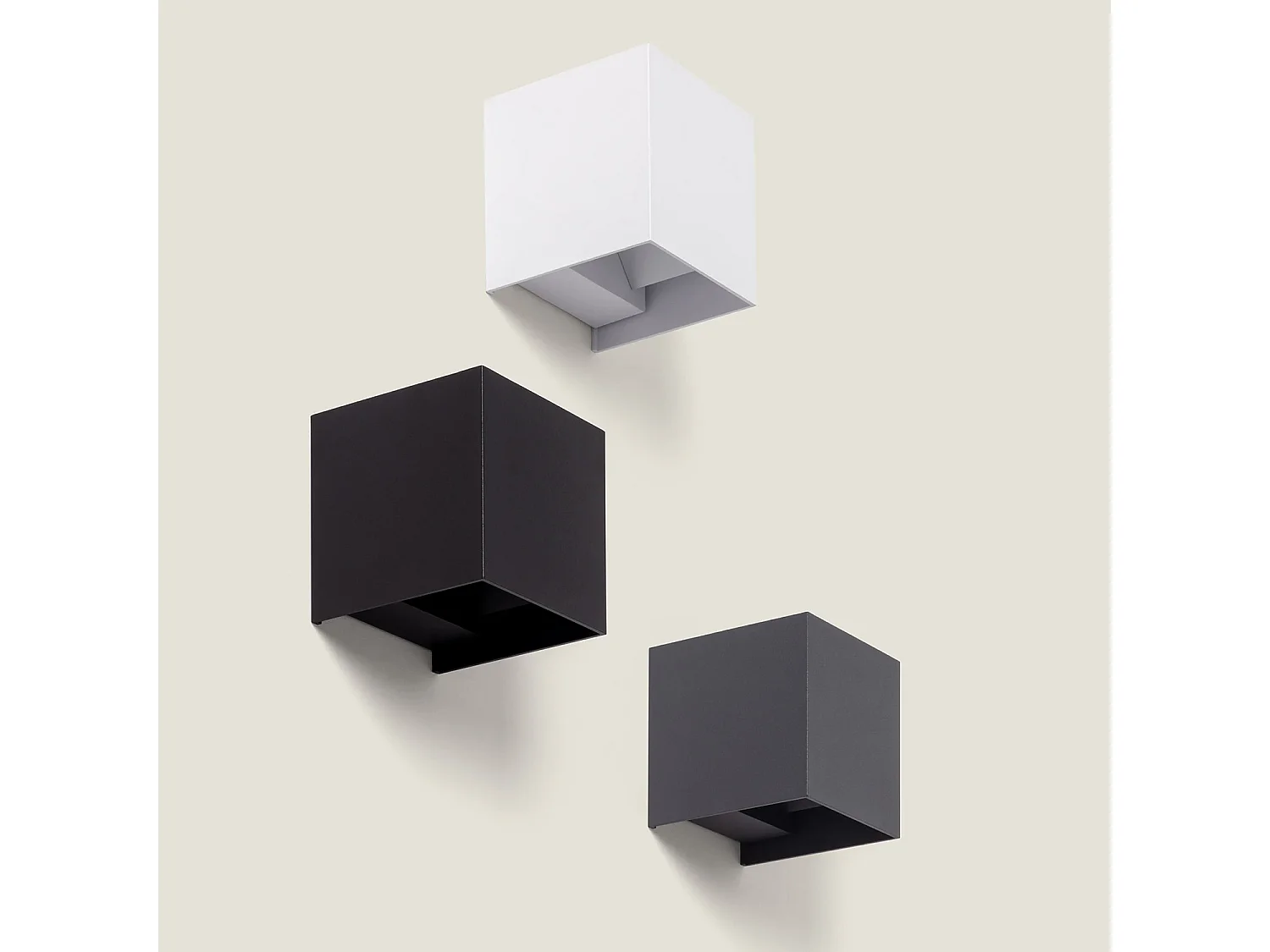 Applique da Parete per Esterni LED 6W Alluminio Doppia Luce Eros 2700K Antracite Bianco Caldo