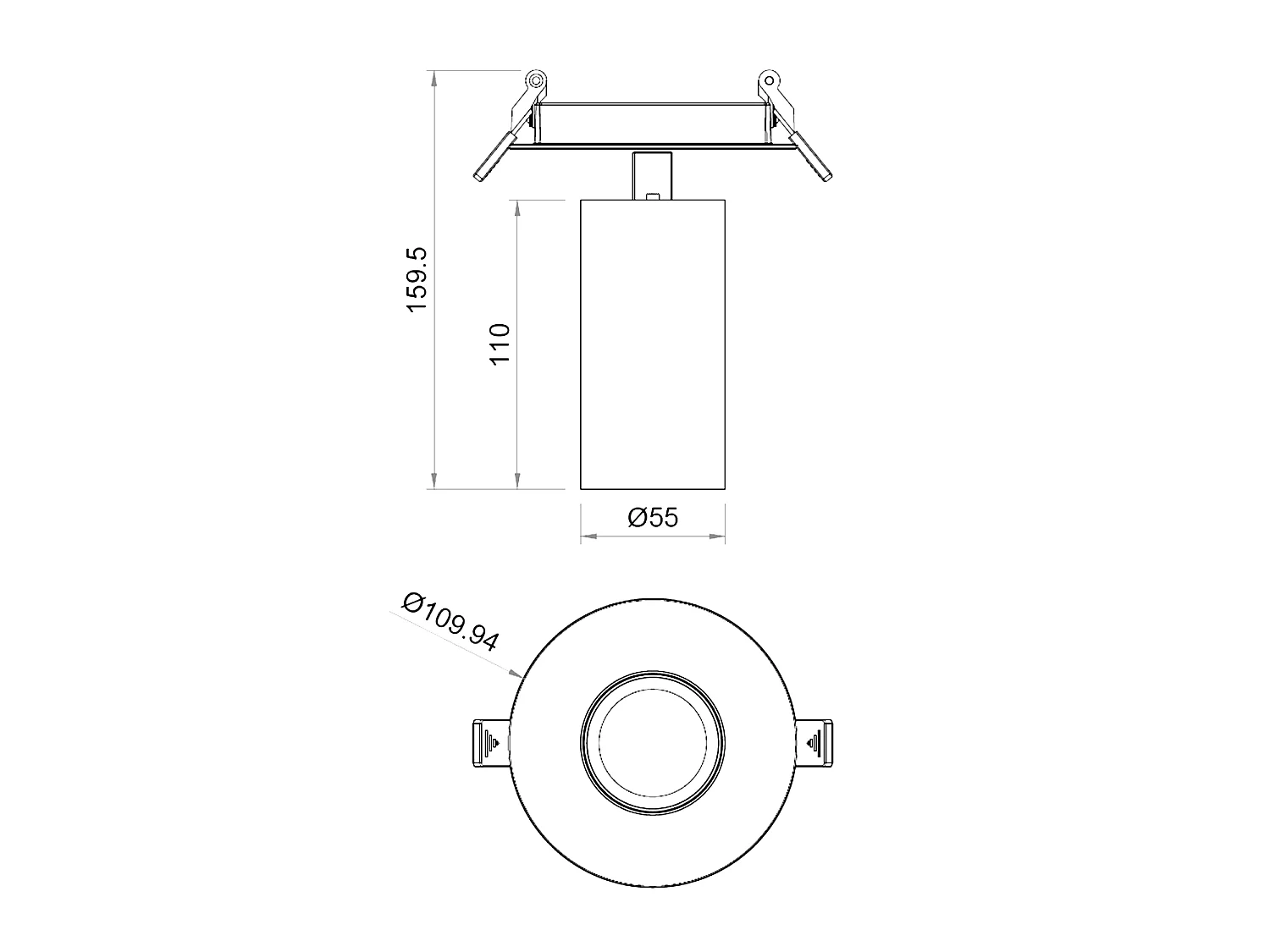 Applique LED Incasso 9W Alluminio Misoh 2700K - 4000K - 6000K 38º CCT Nero / Argento