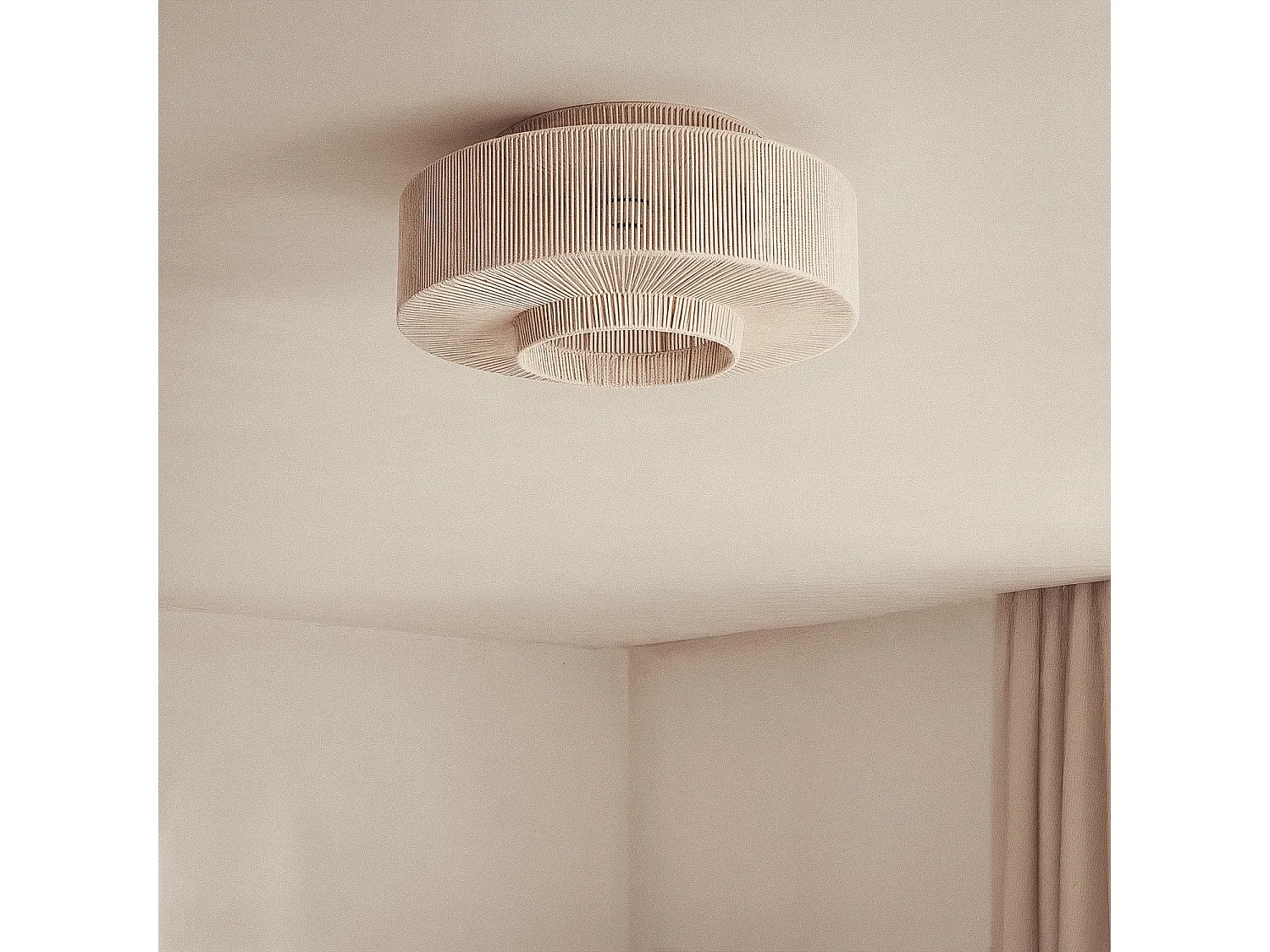 Plafonnier Corde en Coton Alma M Beige