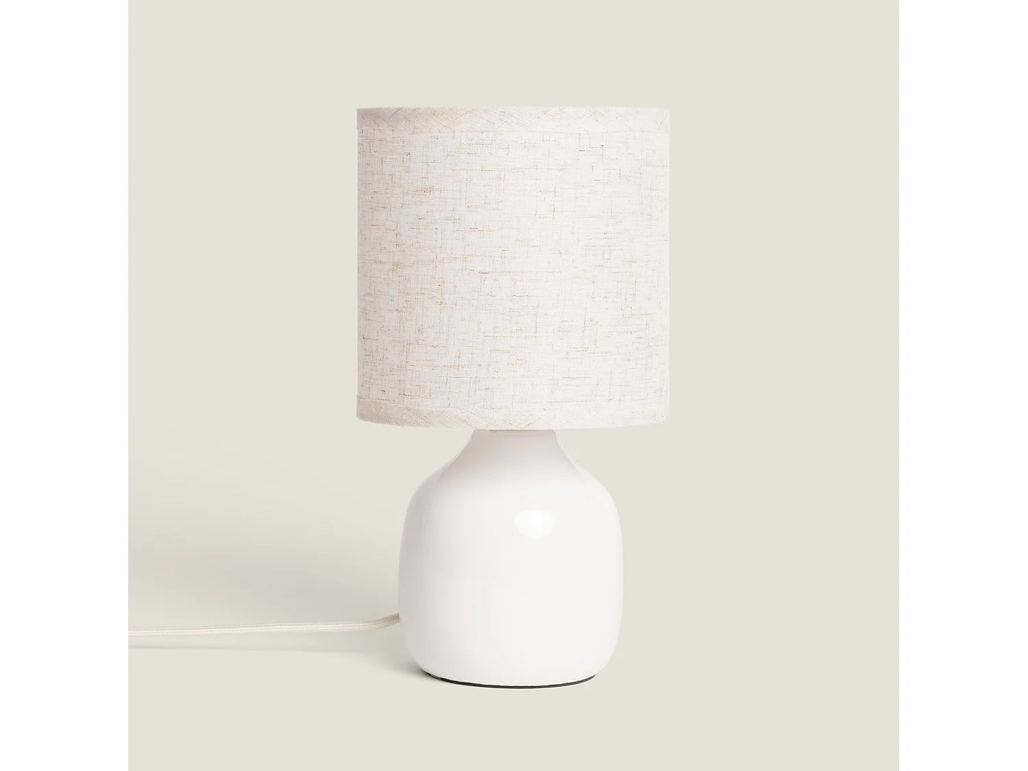 Lámpara de Mesa Cerámica Cleo S Blanco Roto