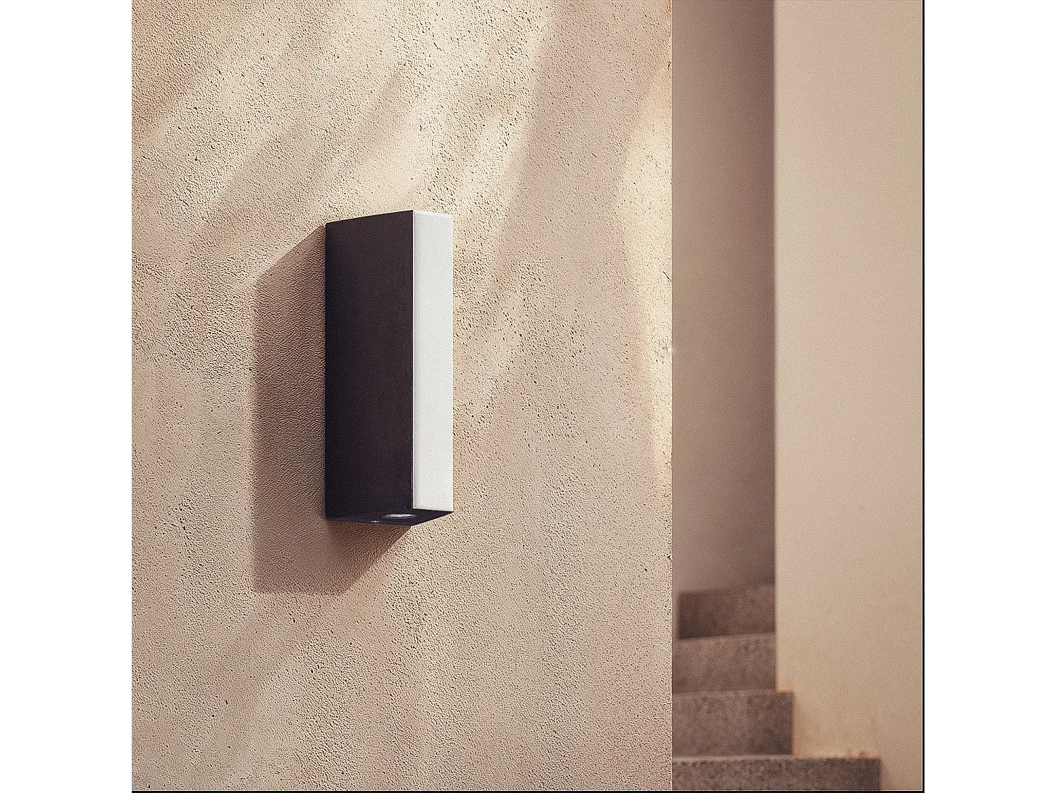 Applique da Parete per Esterno LED Alluminio Doppia Luce Hisar S Nero
