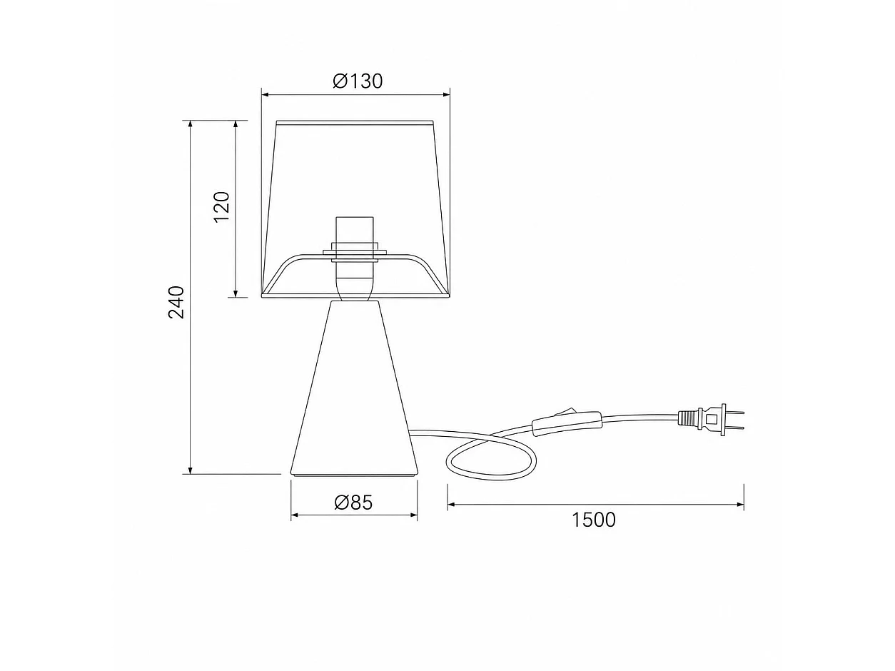 Lámpara de Mesa Cerámica Vega S Blanco Roto