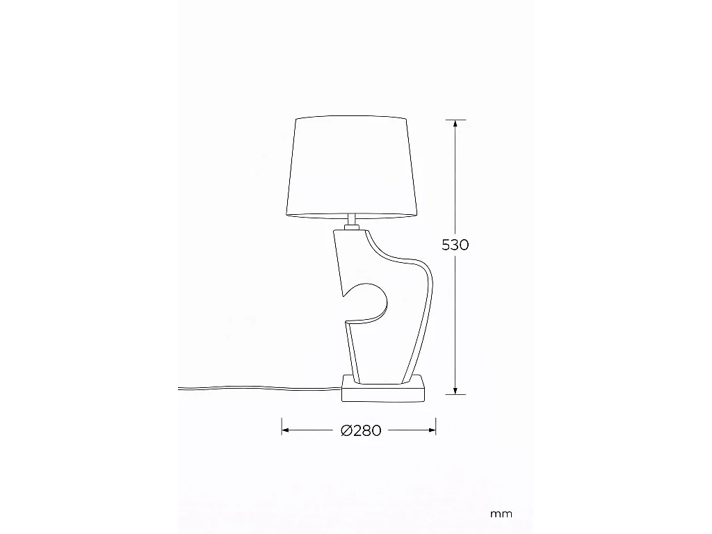 Lámpara de Mesa Madera Hunar IV ILUZZIA Blanco