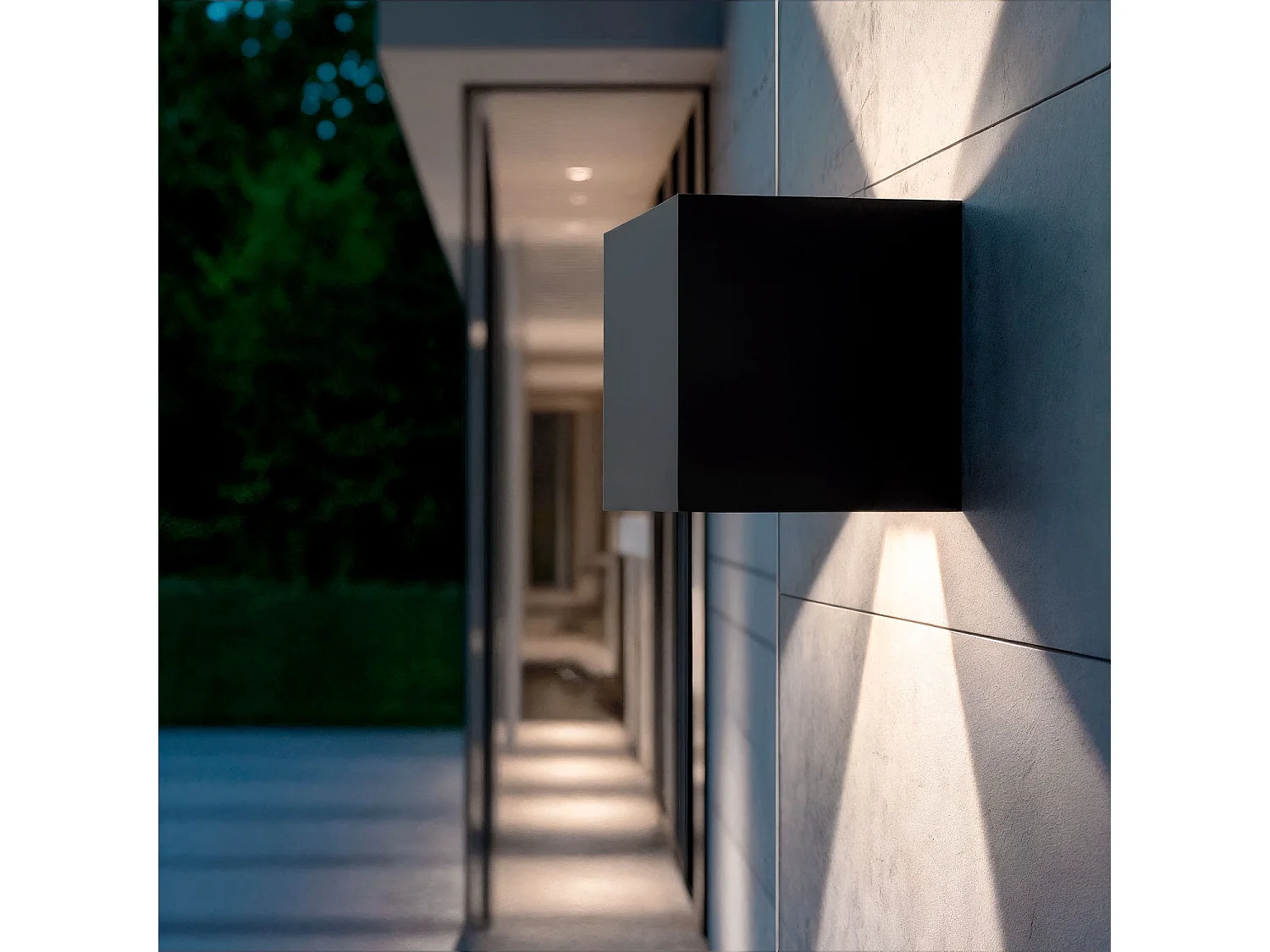 Aplique de Pared Exterior LED 6W Aluminio Iluminación Doble Cara Eros 4000K Negro Blanco Neutro
