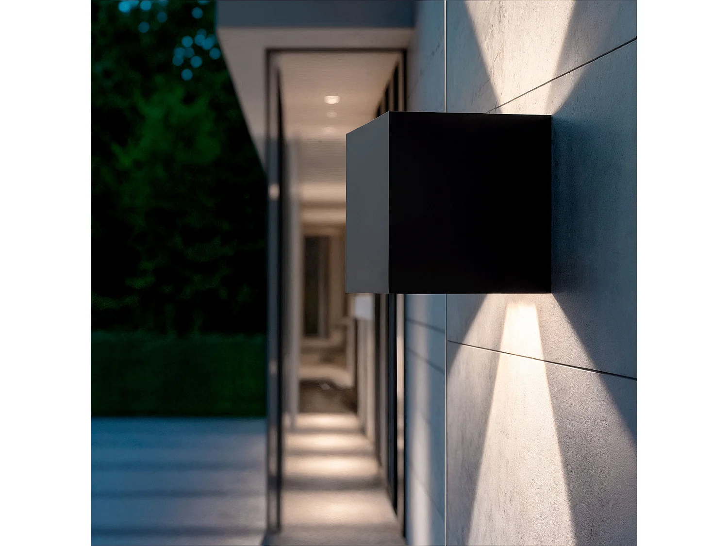 Applique da Parete per Esterni LED 6W Alluminio Doppia Luce Eros 4000K Nero Bianco Naturale