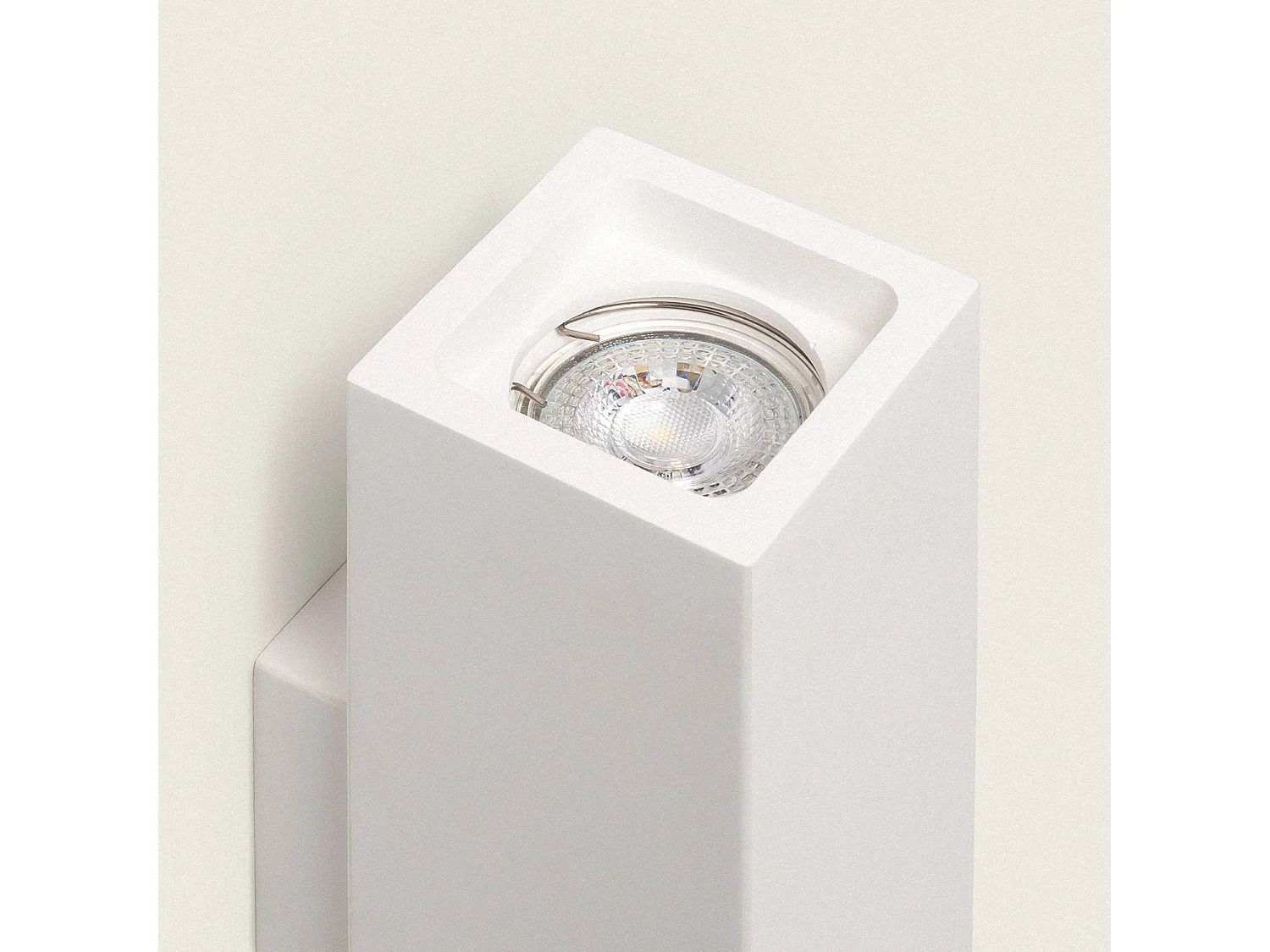 Applique Murale Plâtre Éclairage Double Face Amatista Blanc
