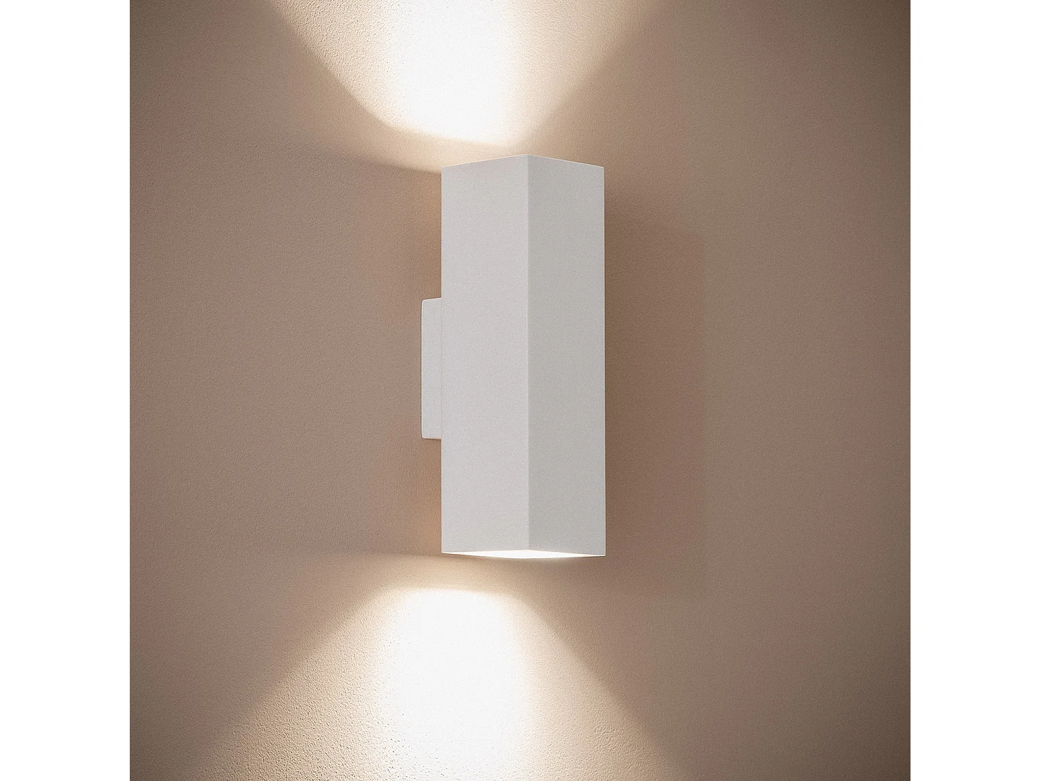 Applique Murale Plâtre Éclairage Double Face Amatista Blanc