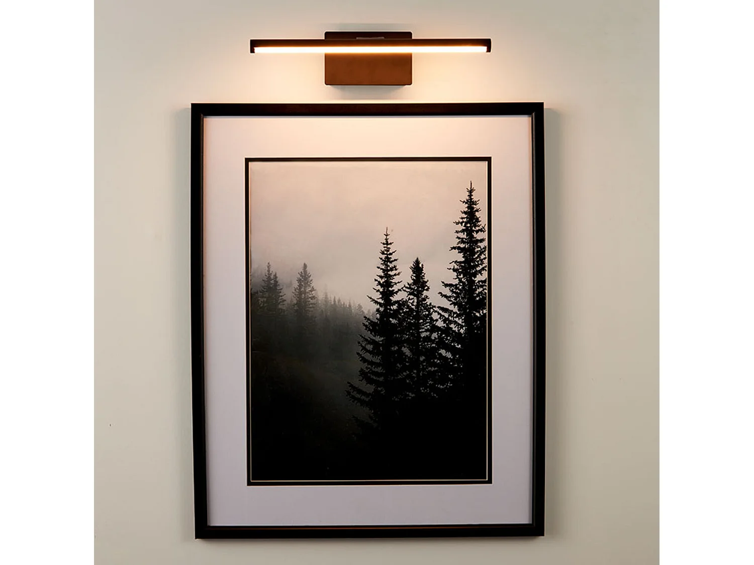 Aplique para Cuadros LED Slimlight 2700K No Negro Mate Blanco Cálido 279 mm