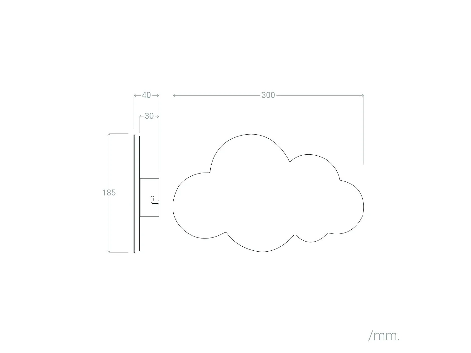 Applique Murale LED 10W Métal pour Enfants Cloudy Blanc