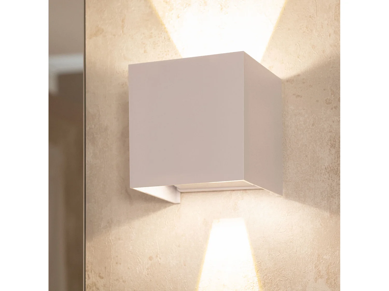 Aplique de Pared Exterior LED 6W Aluminio Iluminación Doble Cara Eros 2700K Blanco Blanco Cálido