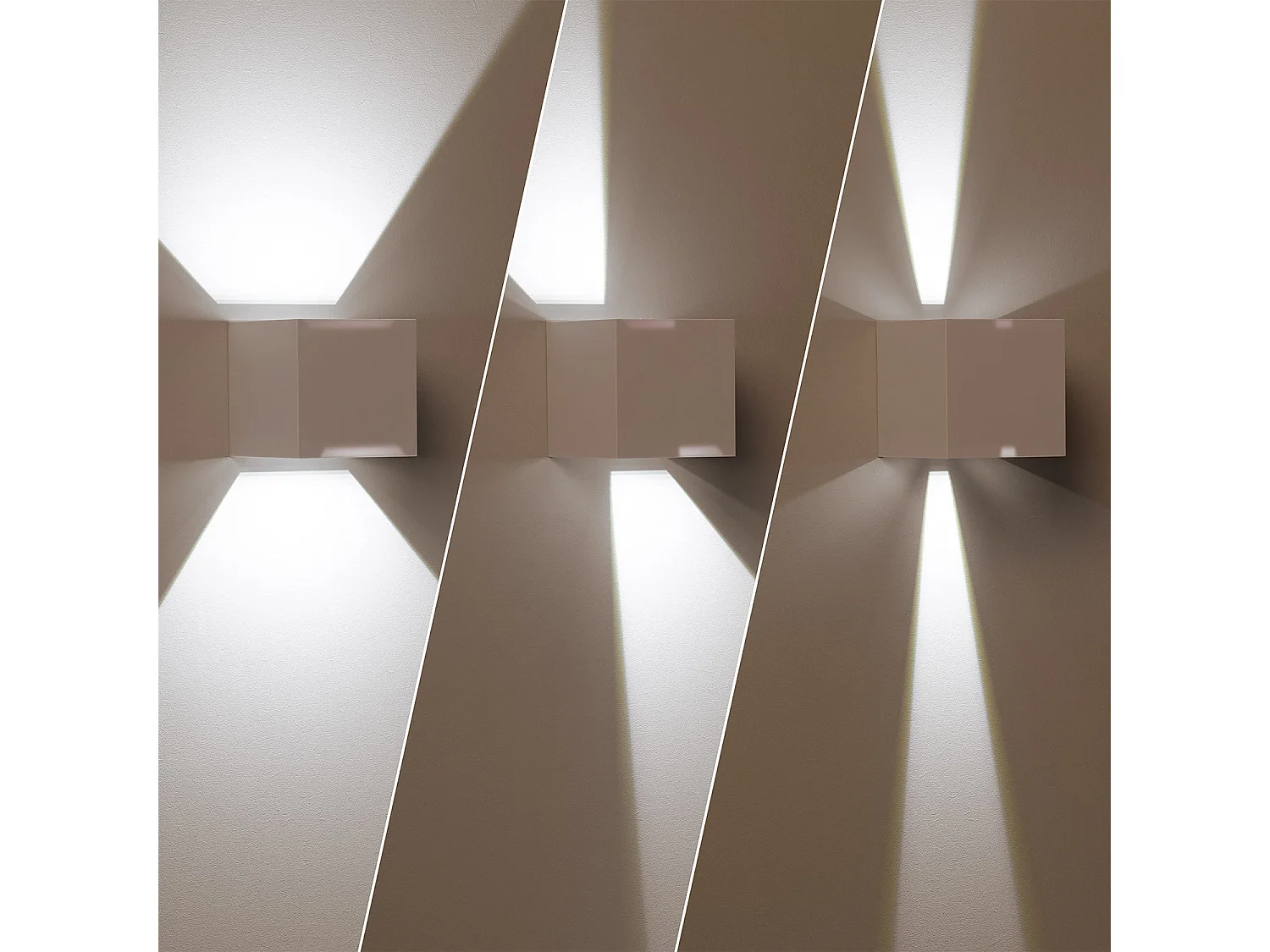 Aplique de Pared Exterior LED 6W Aluminio Iluminación Doble Cara Eros 2700K Blanco Blanco Cálido