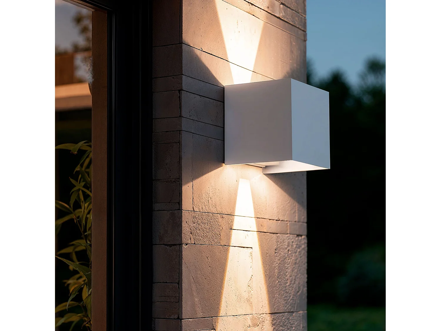 Aplique de Pared Exterior LED 6W Aluminio Iluminación Doble Cara Eros 2700K Blanco Blanco Cálido