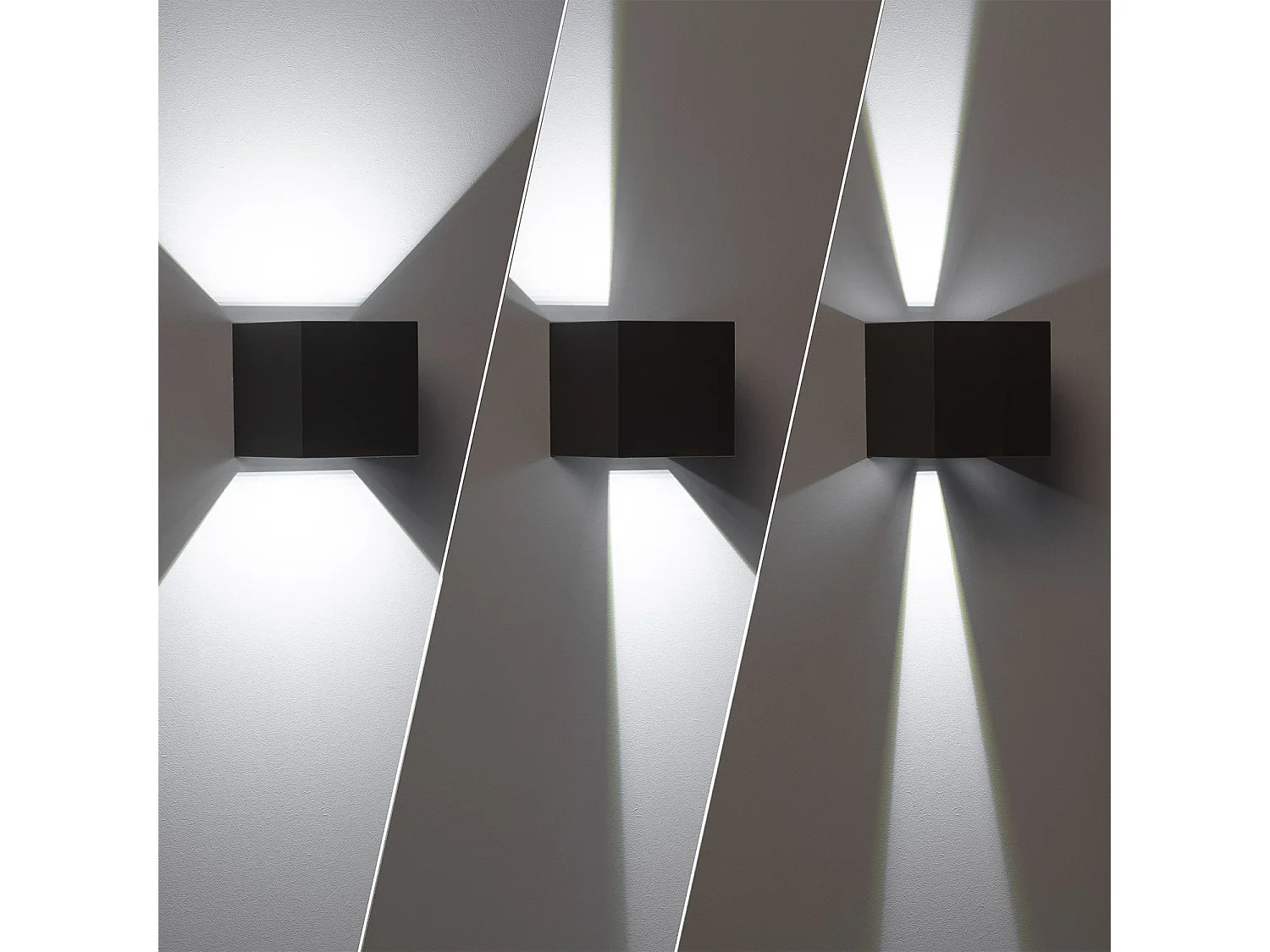 Aplique de Pared Exterior LED 6W Aluminio Iluminación Doble Cara Eros 4000K Antracita Blanco Neutro