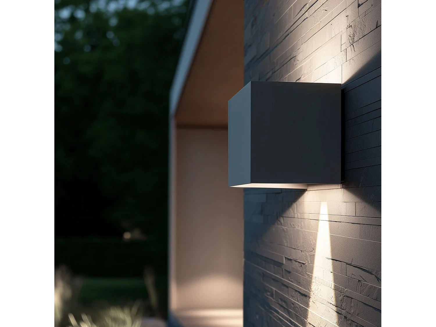 Aplique de Pared Exterior LED 6W Aluminio Iluminación Doble Cara Eros 4000K Antracita Blanco Neutro