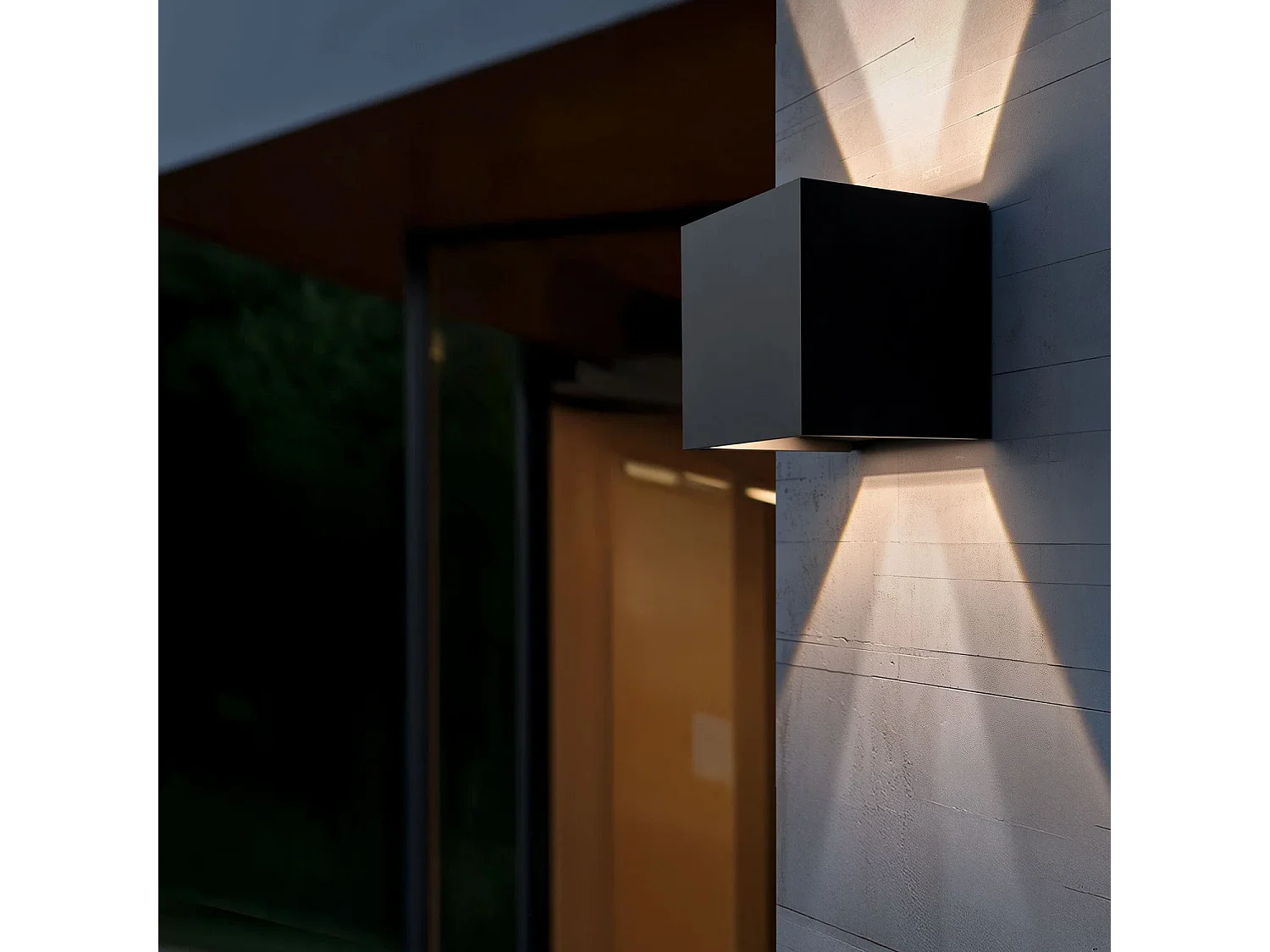 Applique da Parete per Esterni LED 6W Alluminio Doppia Luce Eros 2700K Nero Bianco Caldo