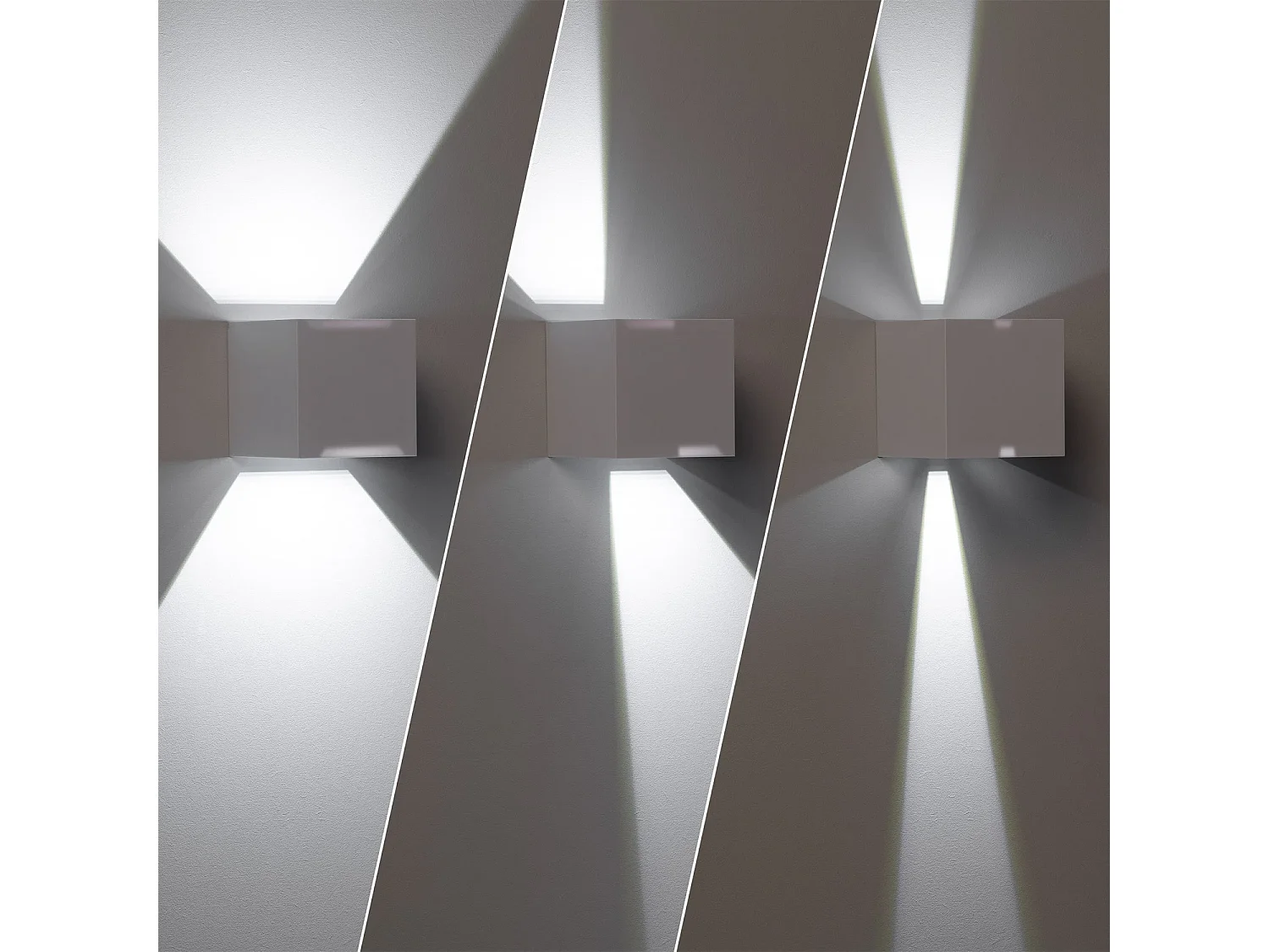 Applique da Parete per Esterni LED 6W Alluminio Doppia Luce Eros 4000K Bianco Bianco Naturale