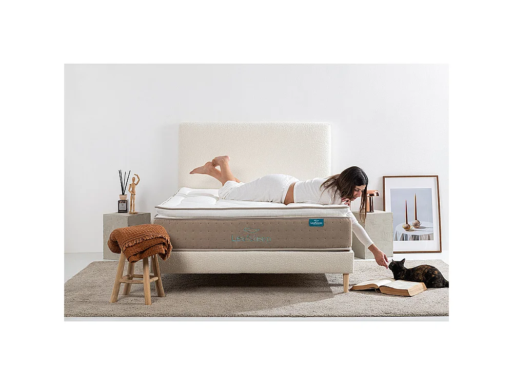 Colchão Nature Spring Topper   190 x 90 cm Altura 28 cm  Leafsleep