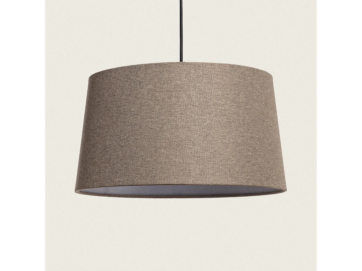 Lámpara Colgante Lino Genoveva Gris ø40 cm