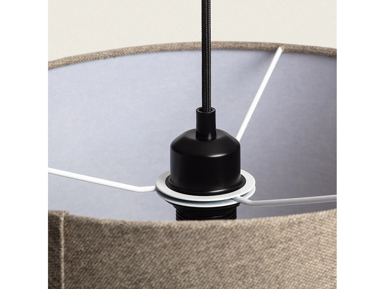 Lámpara Colgante Lino Genoveva Gris ø40 cm