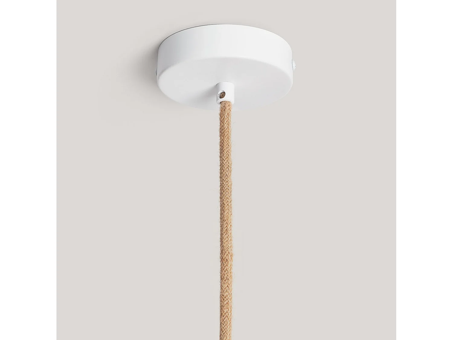 Lampada a Sospensione Fibre naturali Devmani ILUZZIA L Tessuto Naturale
