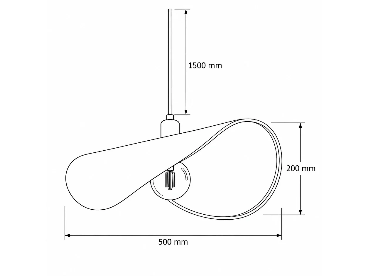 Lampada a Sospensione Fibre naturali Devmani ILUZZIA L Tessuto Naturale