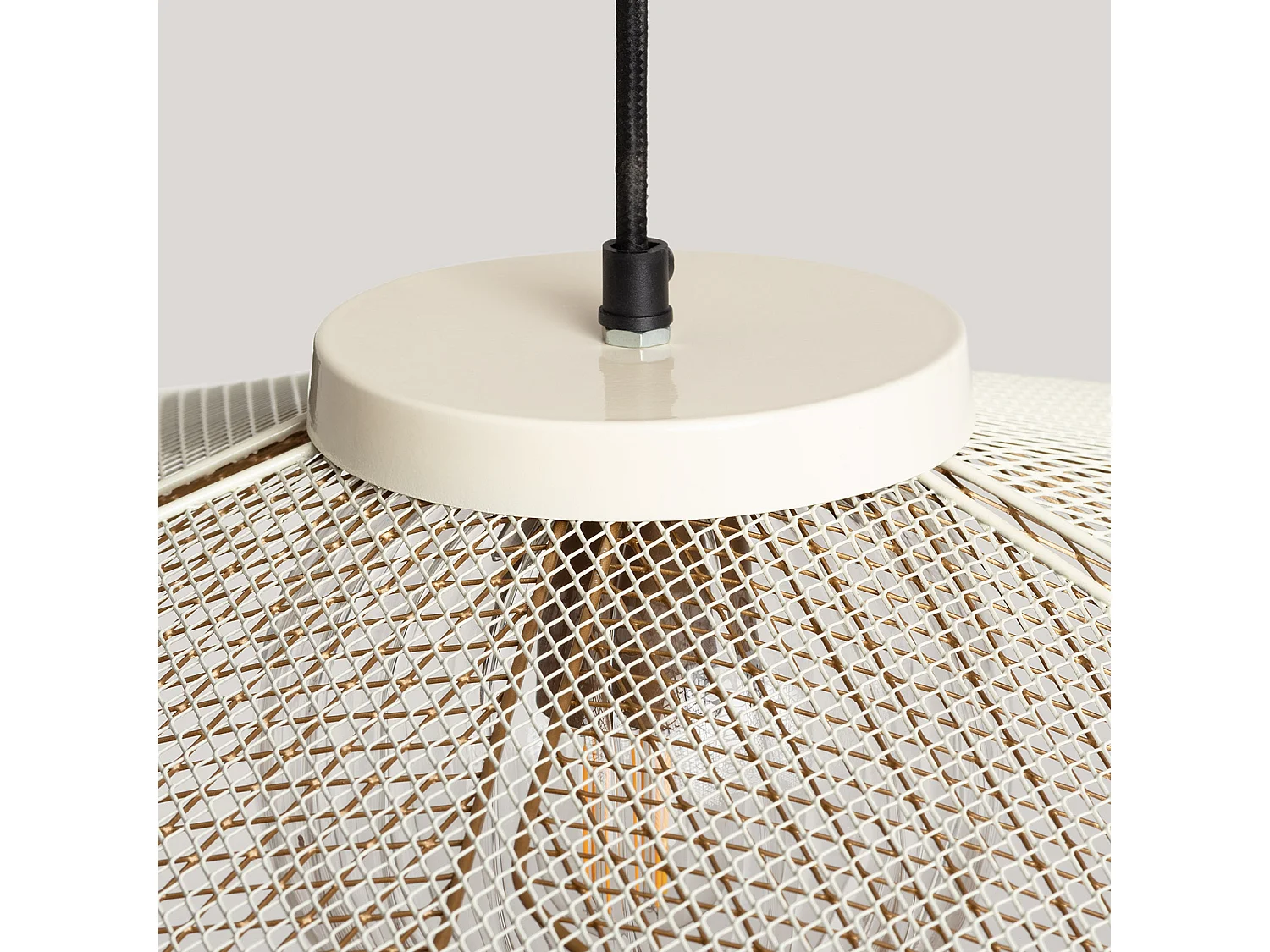 Lámpara Colgante Metal Cristal Pianella ILUZZIA Blanco
