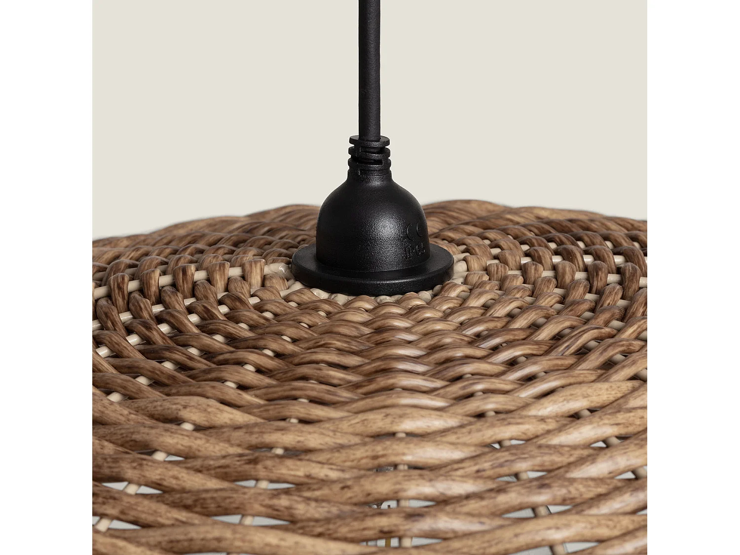 Lámpara Colgante Exterior Efecto Ratán Léa Drom Natural 590 mm