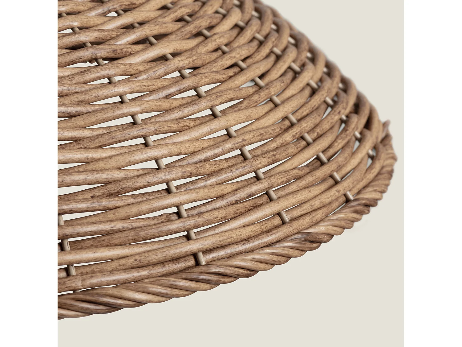 Lámpara Colgante Exterior Efecto Ratán Léa Drom Natural 590 mm