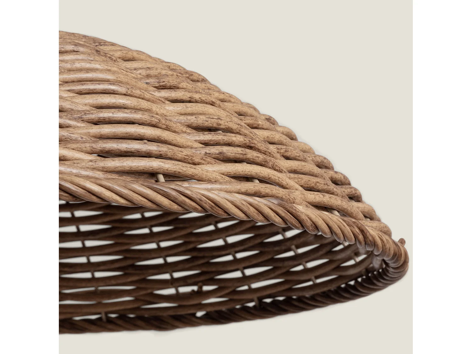 Lámpara Colgante Exterior Efecto Ratán Léa Drom Natural 590 mm