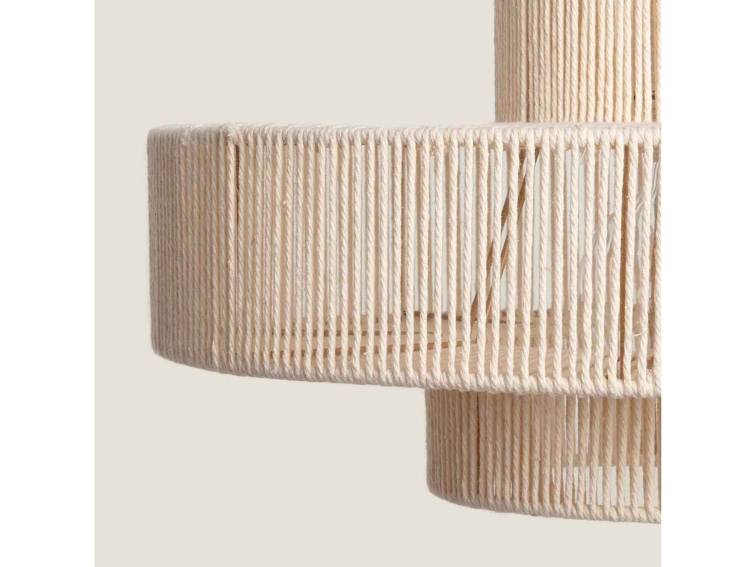 Lampada a Sospensione con Corda di Cotone Alma M Beige