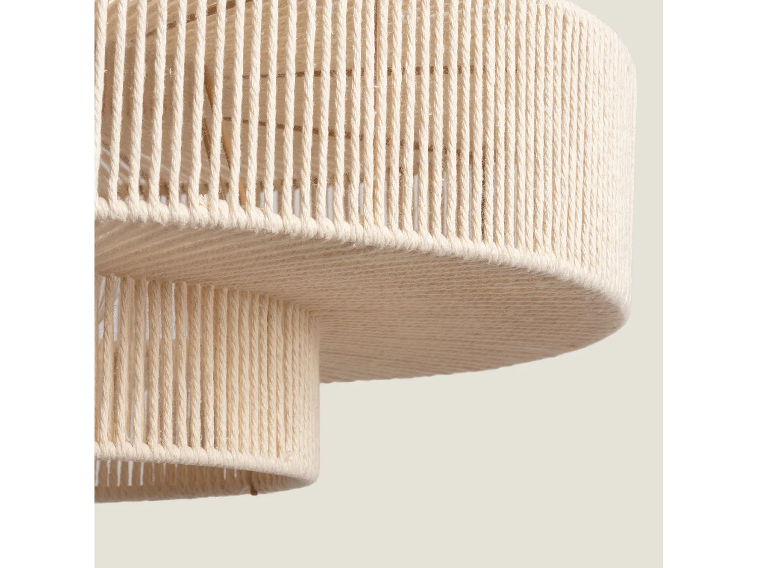 Lampada a Sospensione con Corda di Cotone Alma M Beige