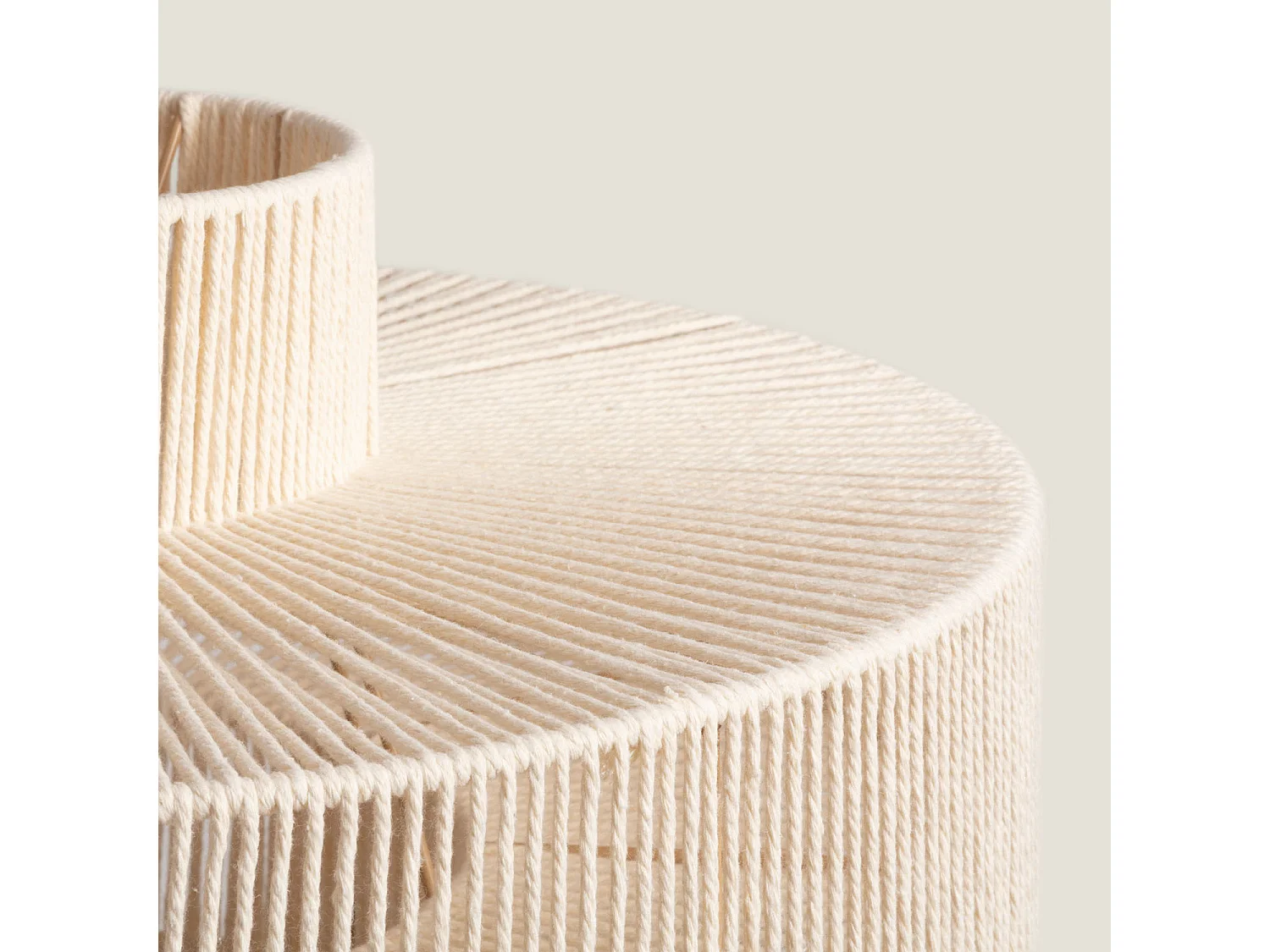 Lampada a Sospensione con Corda di Cotone Alma M Beige