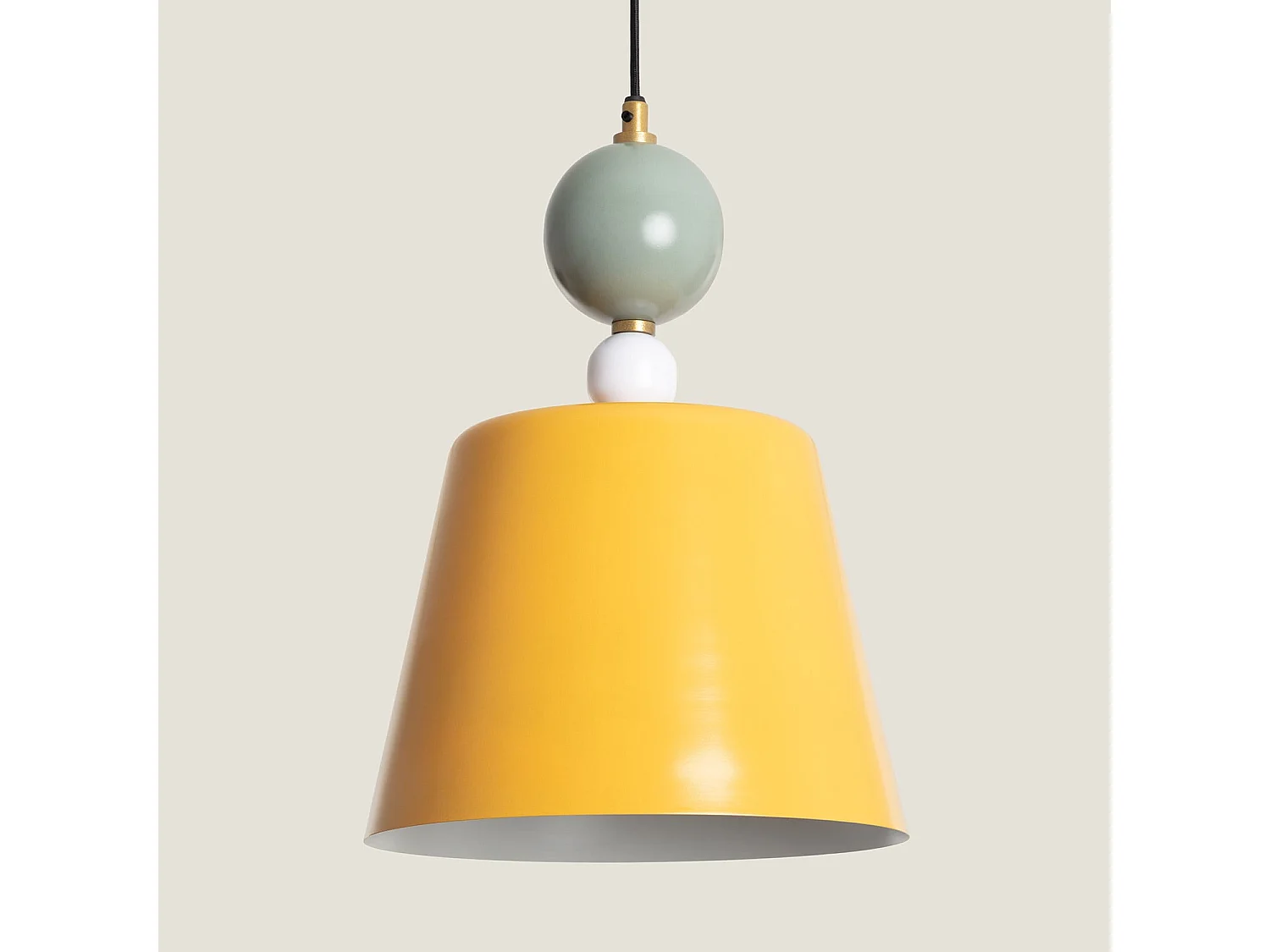 Lámpara Colgante Metal Pekia Bougy Amarillo